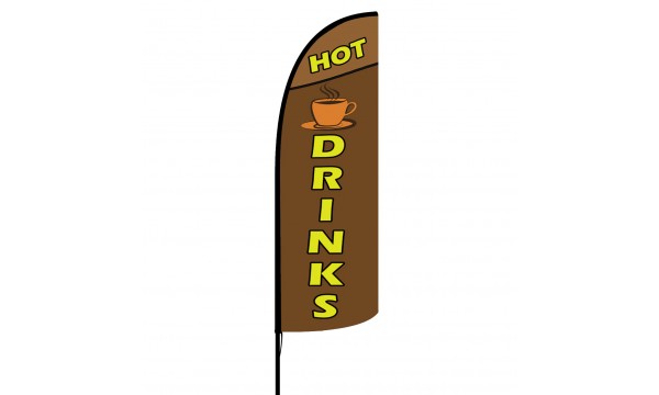 Hot Drinks Custom Advertising Flag
